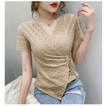 Sale Blouse 1590 3M Three M Tm Ivana Lace Wrap Top Blose Premium Korea Korean Fashion Harga