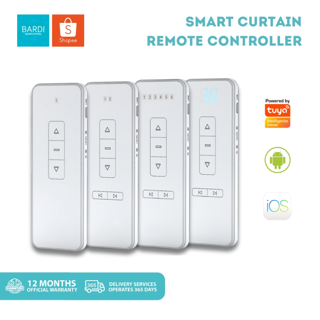 Jual BARDI Smart Remote RF 433.92 Curtain Expandable Untuk Tirai Gorden ...