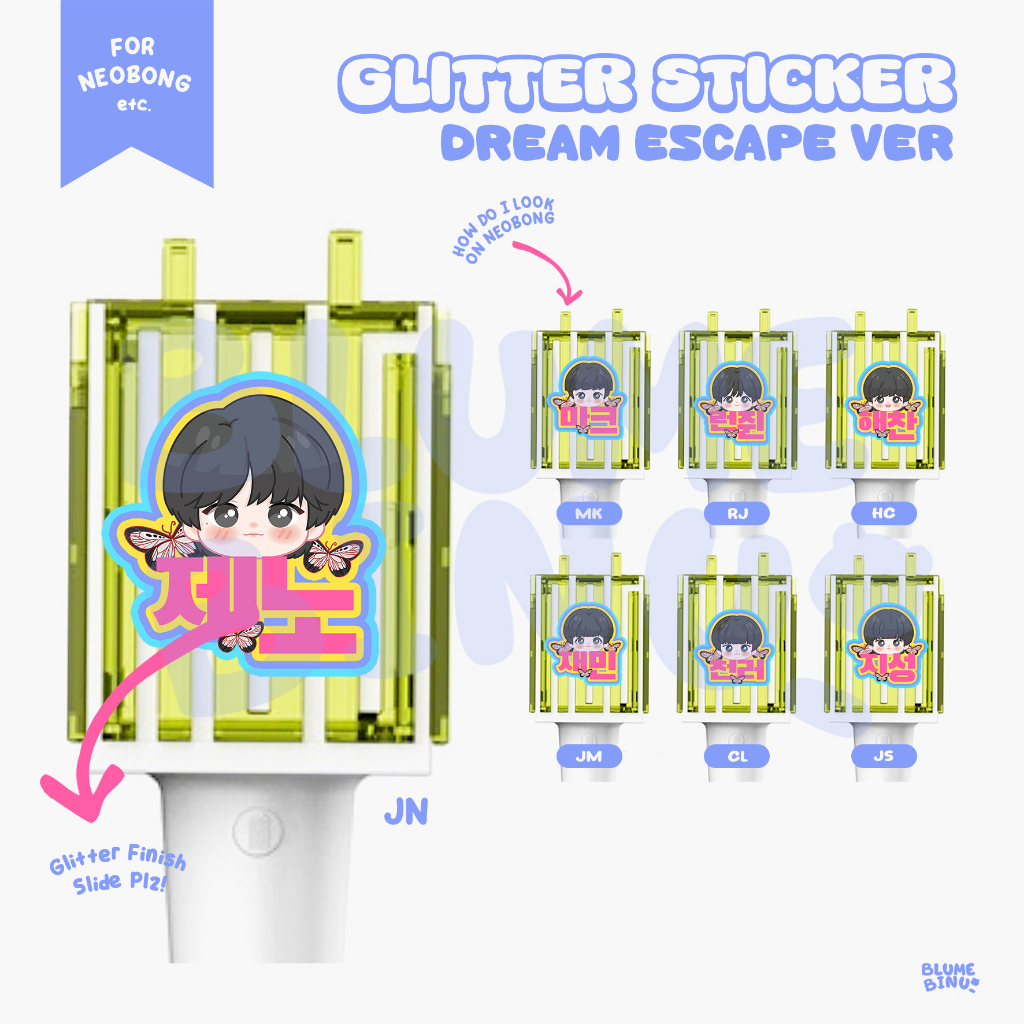 Jual [READY] Sticker Deco Lightstick Nct | Sticker Glitter LS Nct ...