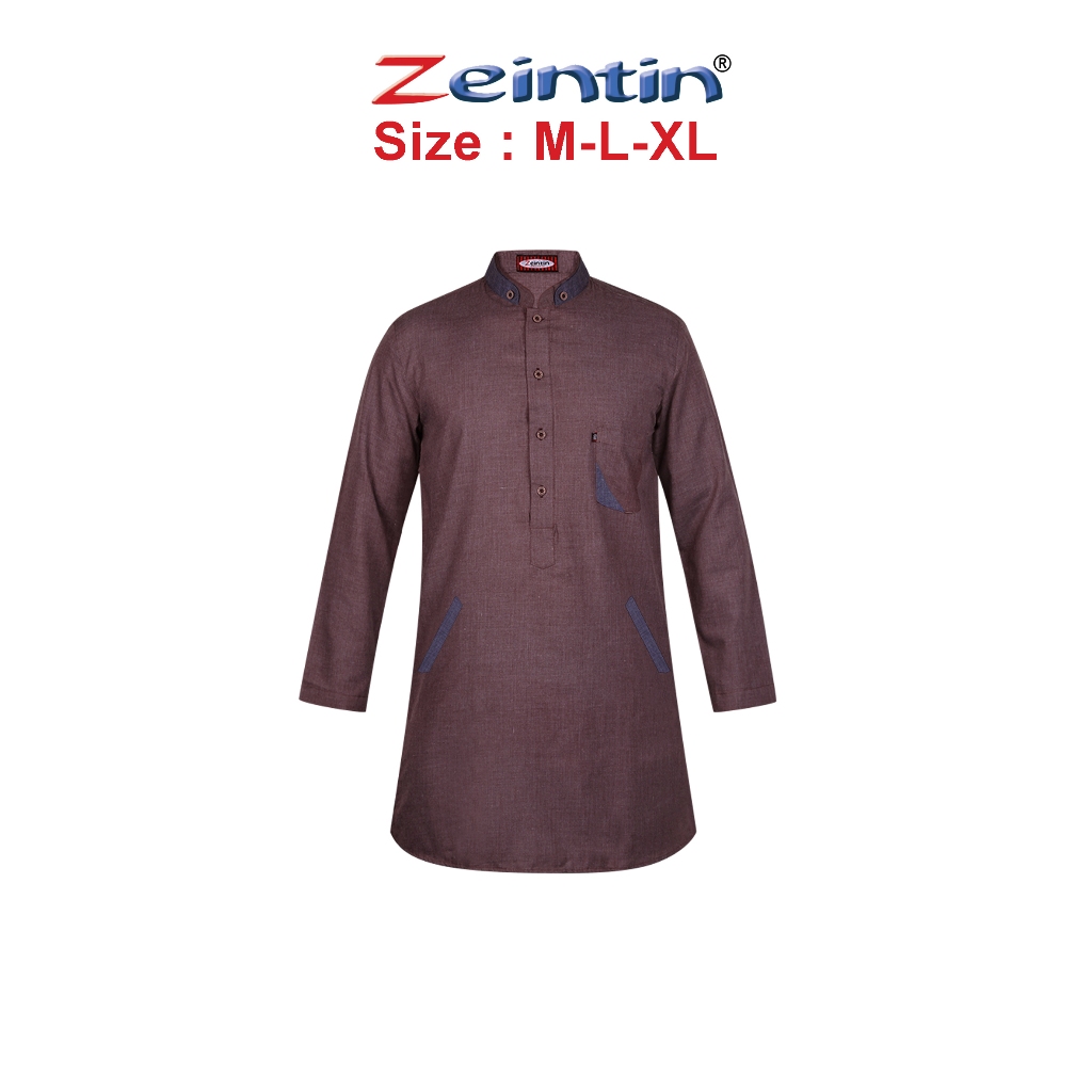 Zeintin - Baju Koko Pria Zeintin Lengan Panjang Fashion Pria Baju Muslim Pria Bahan Katun KoKo Kurta Pakistan AT