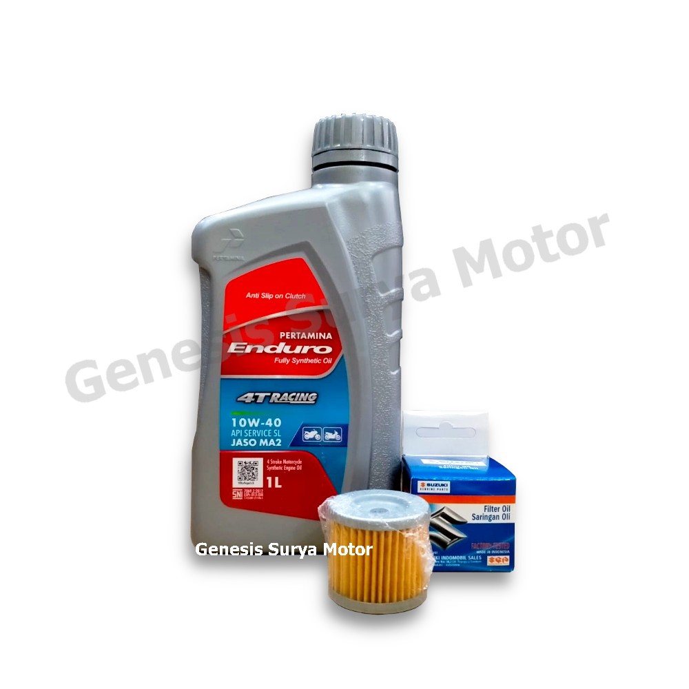 Jual Oli Enduro Racing 10W40 1Lt Paket Filter Oli Suzuki For Satria Fu ...