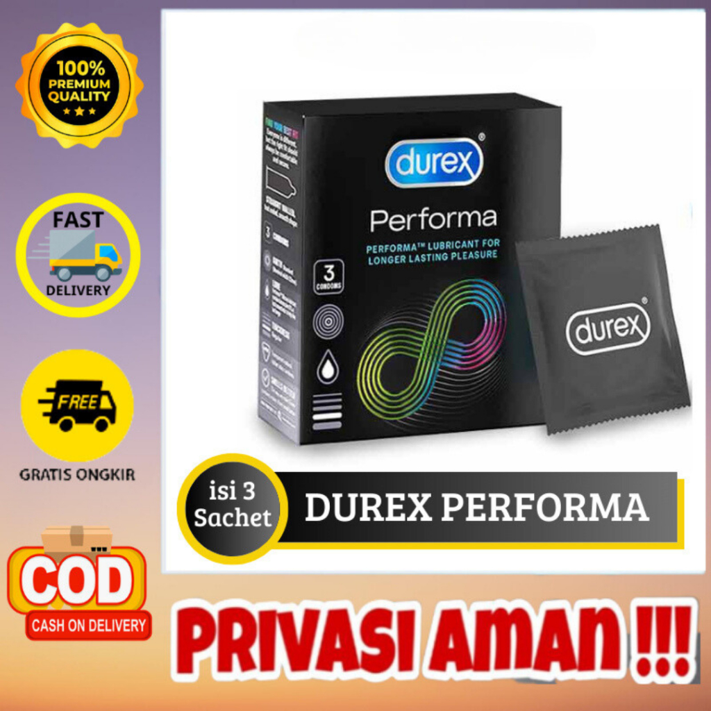 Jual DUREX PERFORMA ISI 3 (HITAM) - Kondom Extra Aman Tahan Lama Pria ...