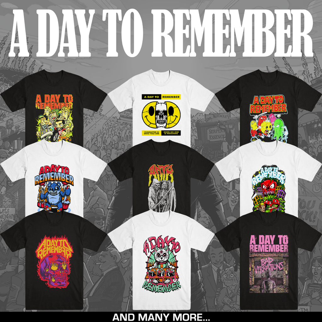Jual A DAY TO REMEMBER - ADTR | T-SHIRT BAND | METALCORE | MERCHANDISE ...