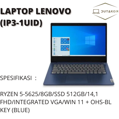 Jual LAPTOP LENOVO IP3-IUID 512GB (BLUE) | Shopee Indonesia