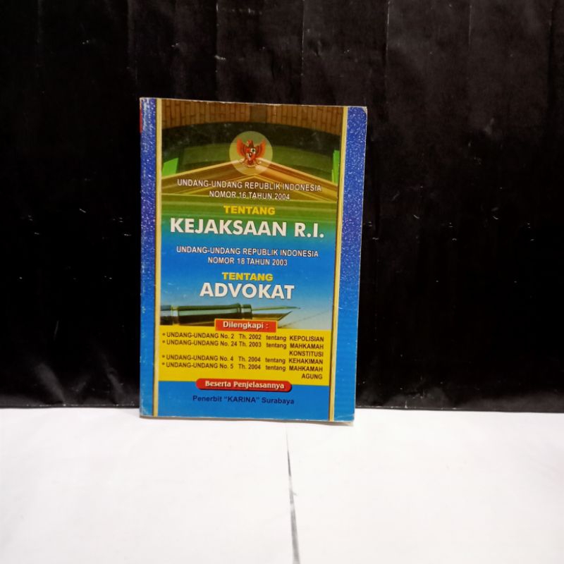 Jual Buku Undang - Undang Republik Indonesia Nomor 16 Tahun 2004 ...