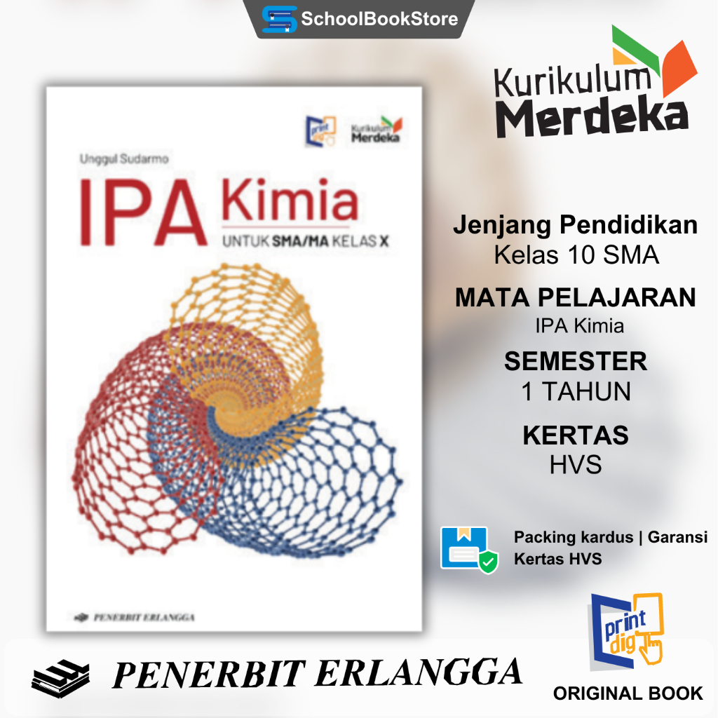 Jual BUKU PAKET SISWA IPA KIMIA SMA KELAS 10 X KURIKULUM MERDEKA ...