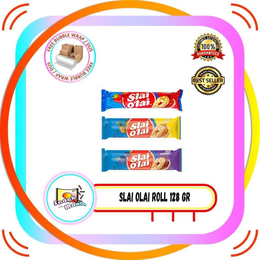 Jual Roma Slai Olai O Lai Roll Biskuit Strawberry Blueberry Pineapple ...