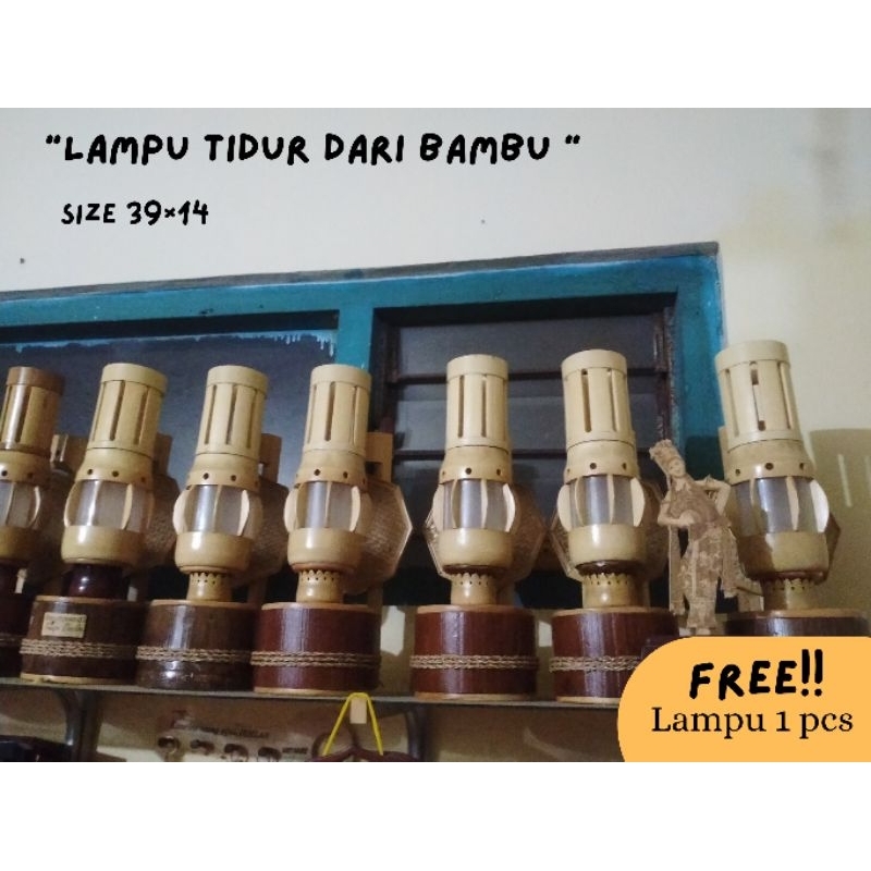 Jual Lampu tidur dari bambu LAMPU TIDUR AESTHETIC kerajinan dari bambu