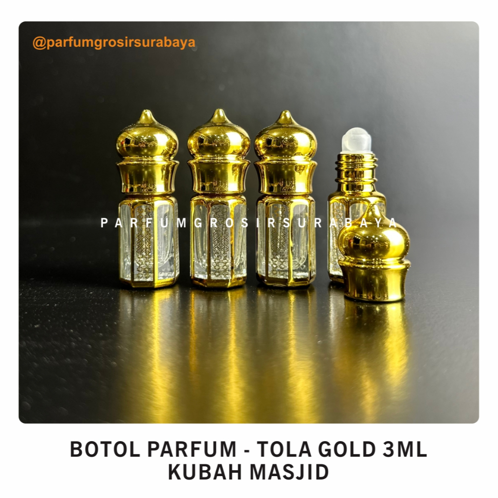 Jual Botol Parfum - Tola Gold 3ml Kubah Masjid | Roll | Shopee Indonesia
