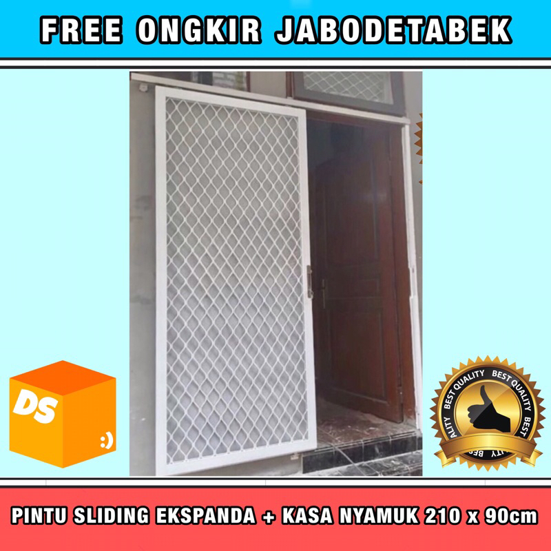 Jual PINTU ALUMUNIUM EKSPANDA KASA NYAMUK SLIDING 210 x 90cm (ALUMUNIUM ...