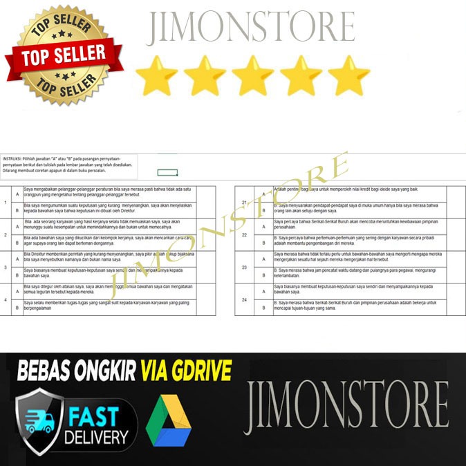 Jual Terupdate Aplikasi Skoring Psikotes Management Style Diagnostic ...