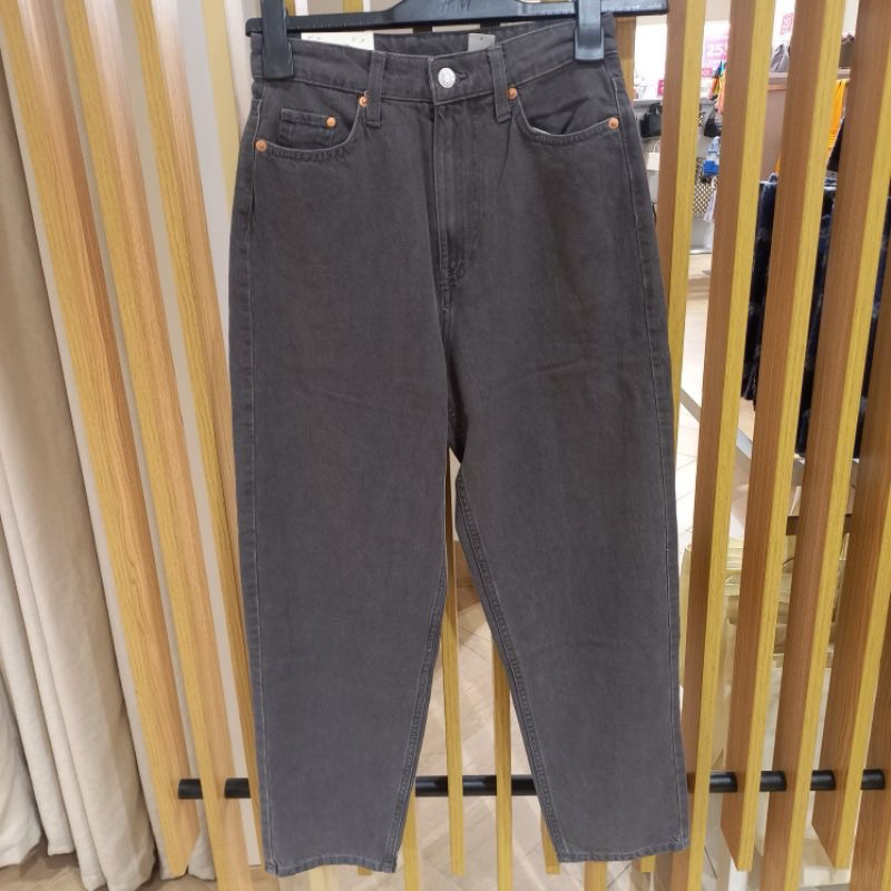 Celana Mom jeans ultra High Waist H&M Original Store