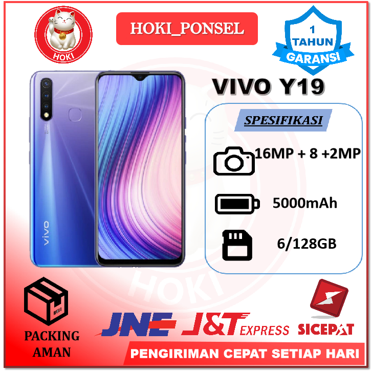 Jual Smartphone Tipe VIVO Y19 RAM 8/256GB FULLSET BERGARANSI 1 TAHUN ...