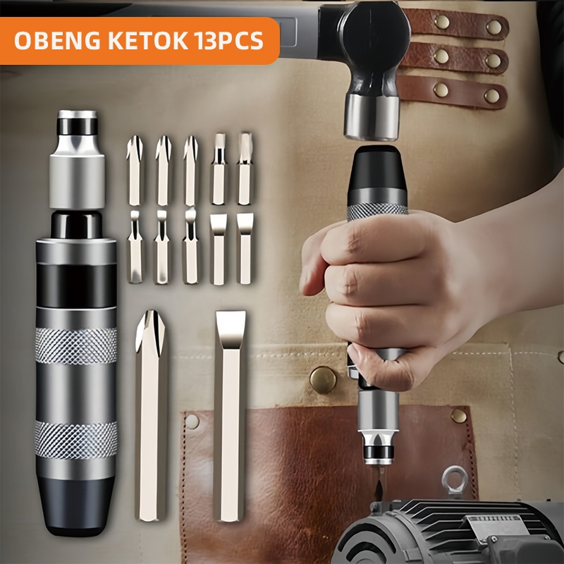 Jual Sunlise Obeng Ketok Set 13 pcs Obeng Getok Putar Set Impact Driver ...