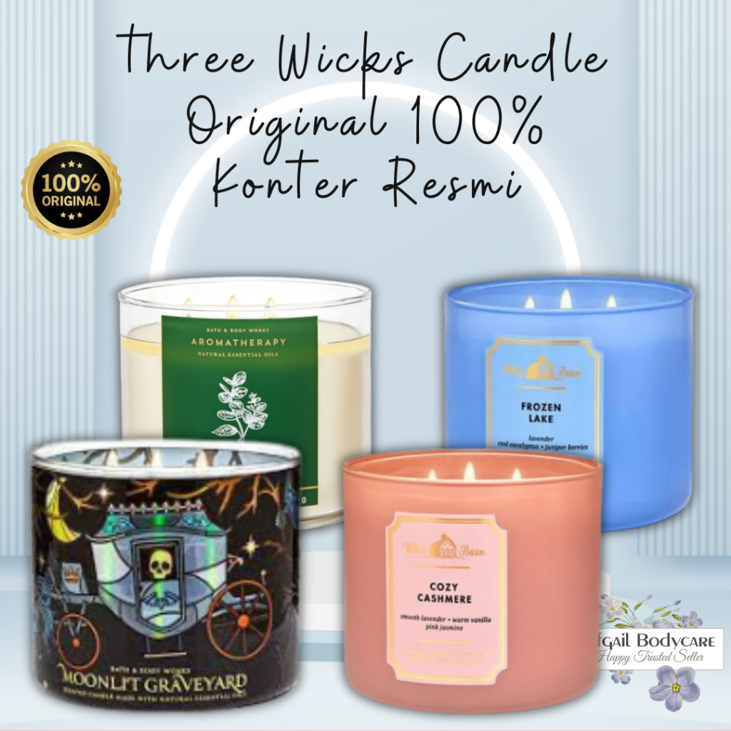 Jual Bath and Body Works THREE WICKS SCENTED CANDLE (LILIN AROMATIC