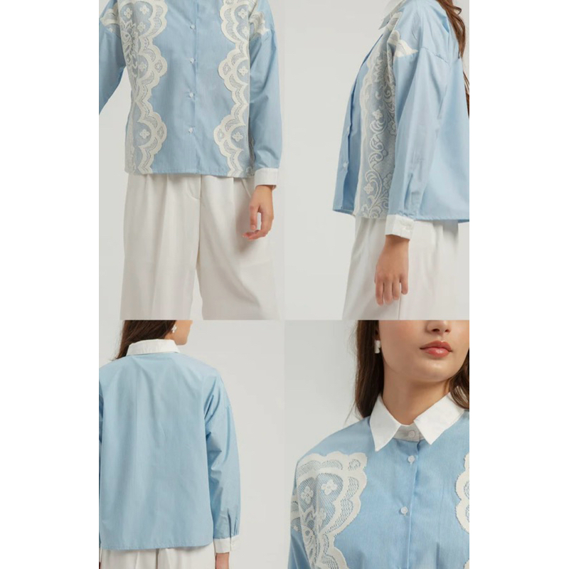 Jual Raya Collection Cottonink - Blue Striped Poulen (Size M) | Shopee ...