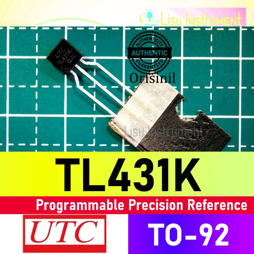 Jual TL431K-T92-B Programmable Precision Reference TL431 TO-92 UTC ...