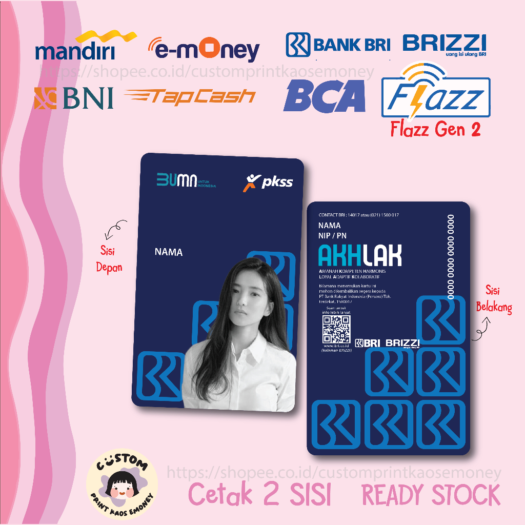 Jual KARTU E MONEY E TOLL ID CARD PKSS BUMN MANDIRI EMONEY BNI TAPCASH ...