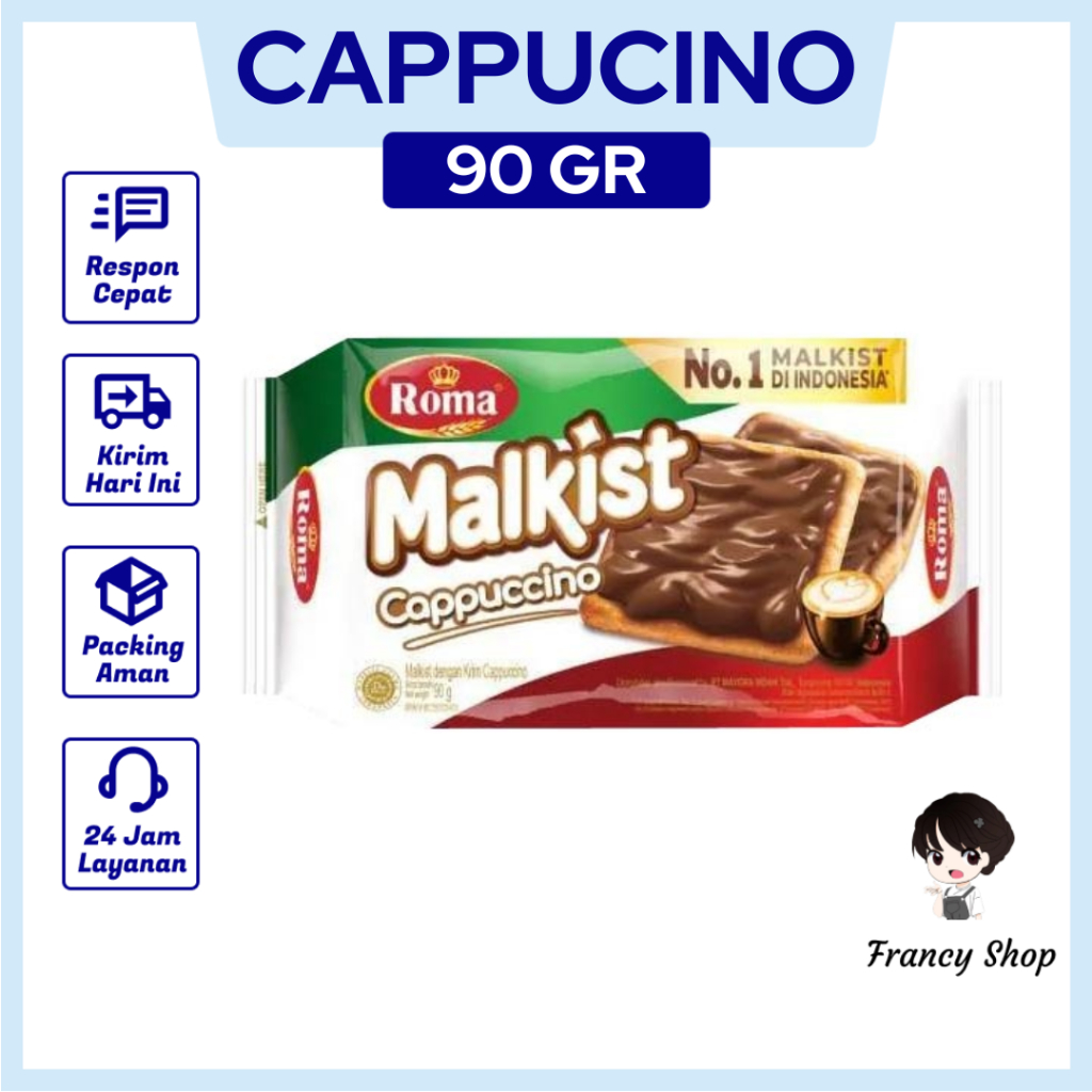 Jual Roma Malkist Cappucino Biskuit Cracker 90 gr | Shopee Indonesia