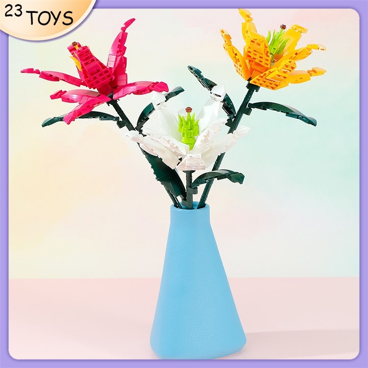 Jual 23 toys Buket Bunga Bangunan BALODY Nano Blok Bangunan Dekorasi ...
