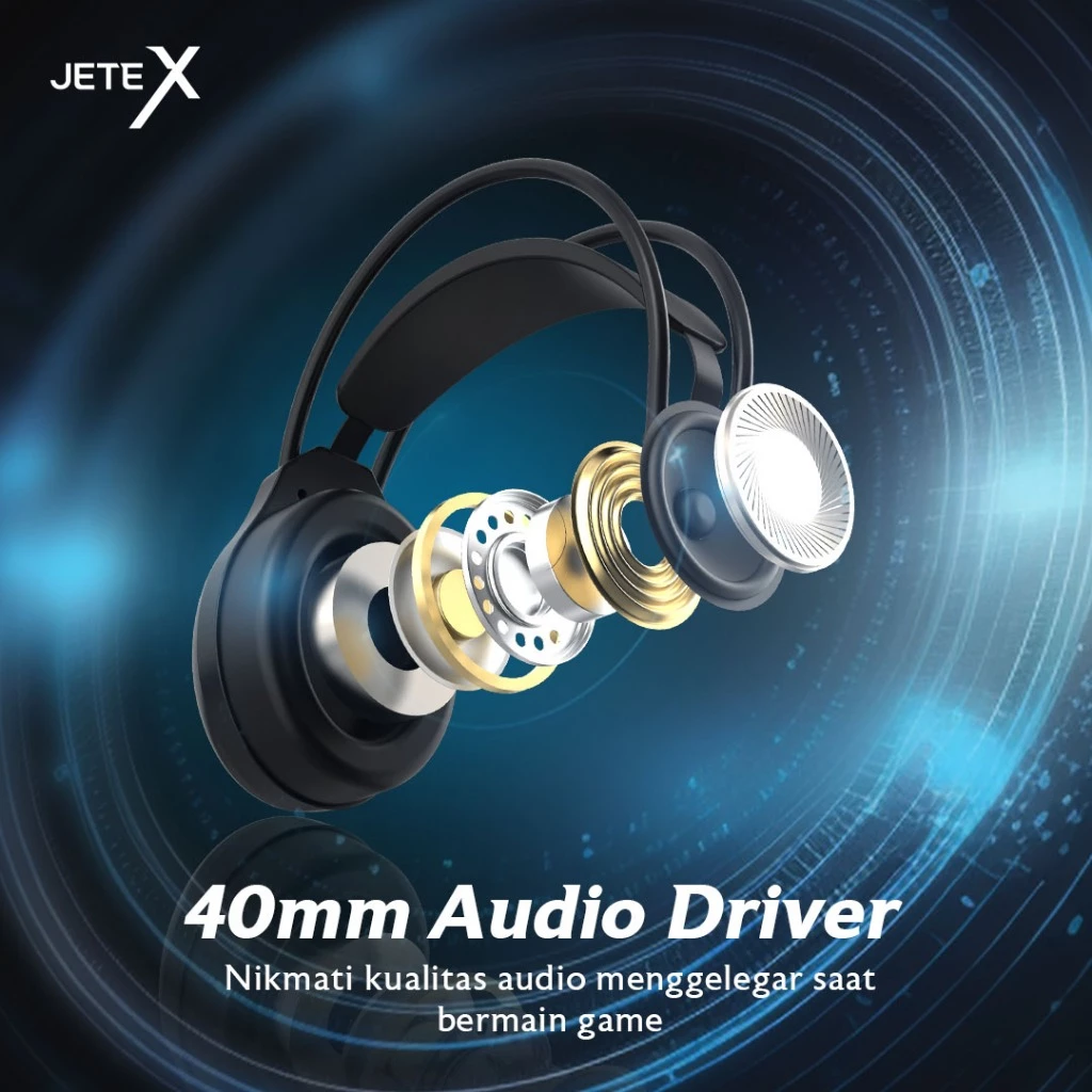 headset Gaming headphone JETE GS1 with RGB Light - Garansi 2th