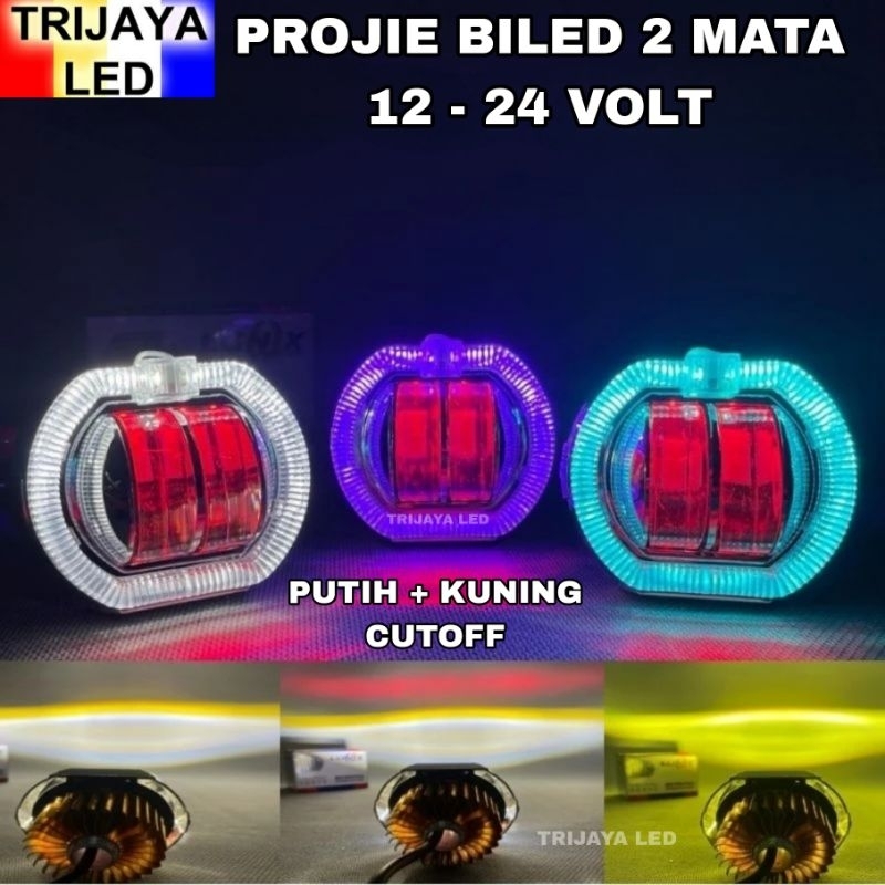 Jual Lampu Tembak Sorot Depan LED Daymaker Biled 2 Mata 12 24 Volt