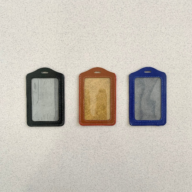 Jual Tali + ID Kulit Cantol Besi -Tempat ID Card 1 Sisi Bahan Kulit ACK ...