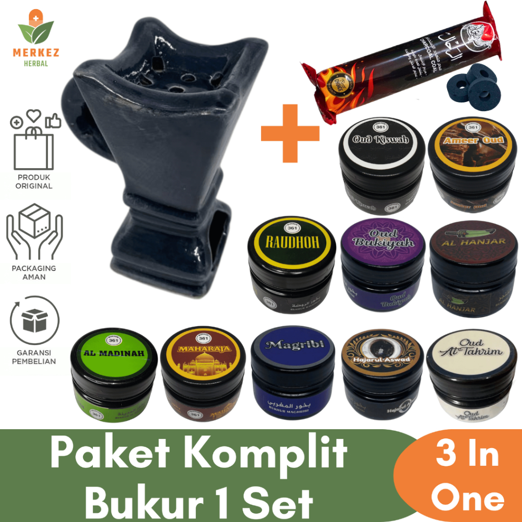 Jual Paket In Bukhur Buhur Dupa Arab Wewangian Lengkap Komplit Beragam Varian Hajar Aswad