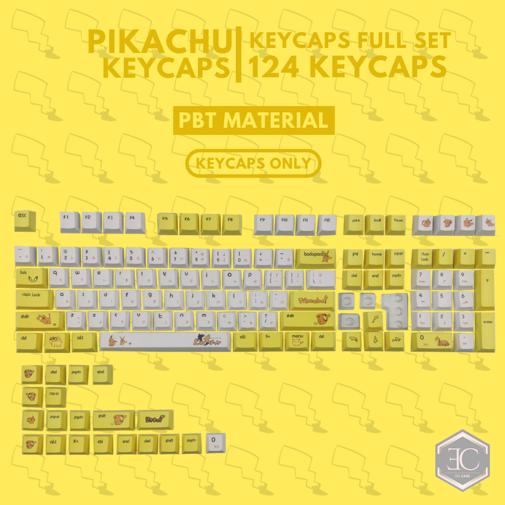 Jual Keycaps Keycap Keypad PBT XDA Pokemon Pikachu Yellow | Shopee ...