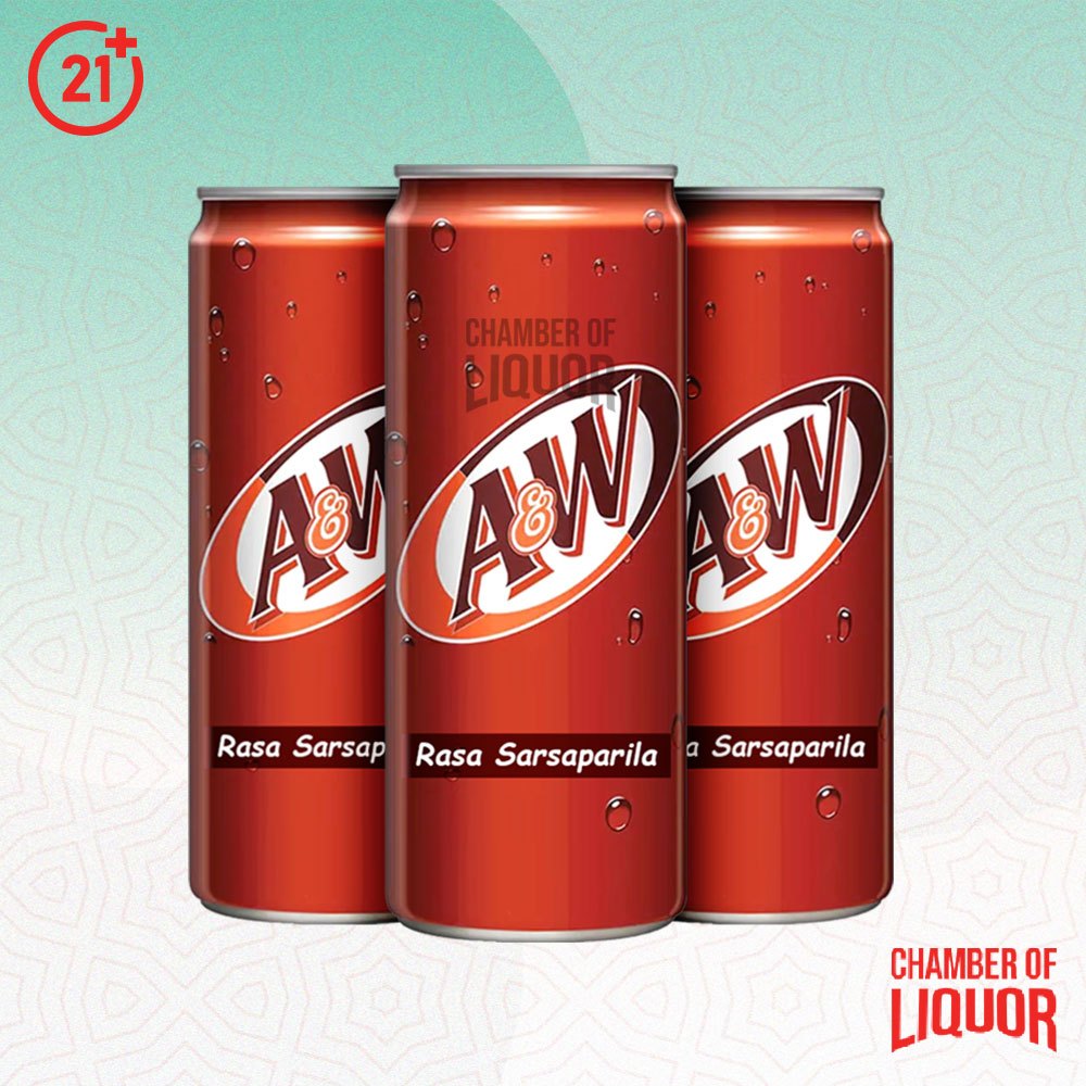 Jual Aandw Sarsaparila Root Beer Can Aw Rootbeer Kaleng 250ml Shopee