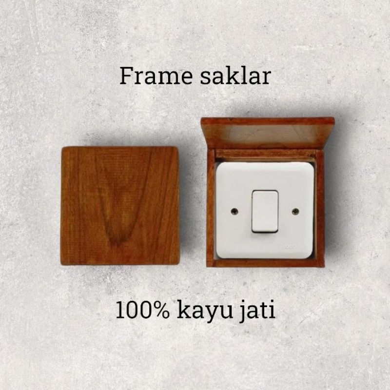 Jual Penutup saklar/ Frame saklar/ Hiasan ruangan/Bingkai kayu jati ...