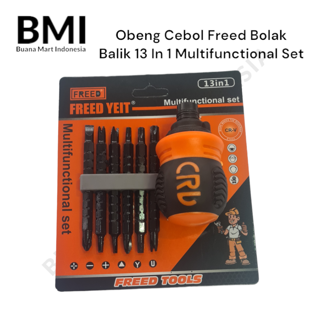 Jual Obeng Cebol Freed 13 in 1 Multifunctional Set | Obeng Mini Bolak ...
