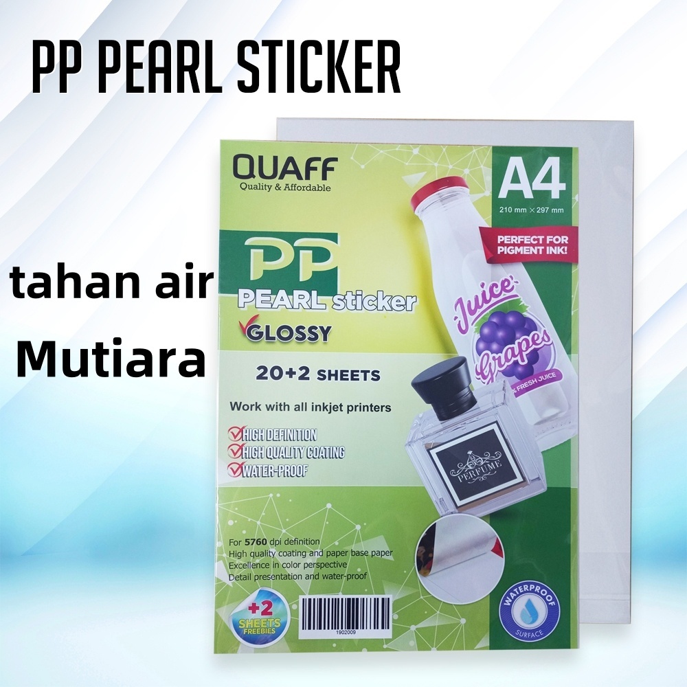 Jual Kertas Sticker Vinyl Inkjet Anti Air Lembar Pack Ukuran A