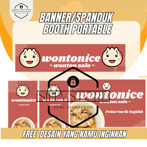 Jual BANNER/SPANDUK BOOTH KAYU PORTABLE | Shopee Indonesia