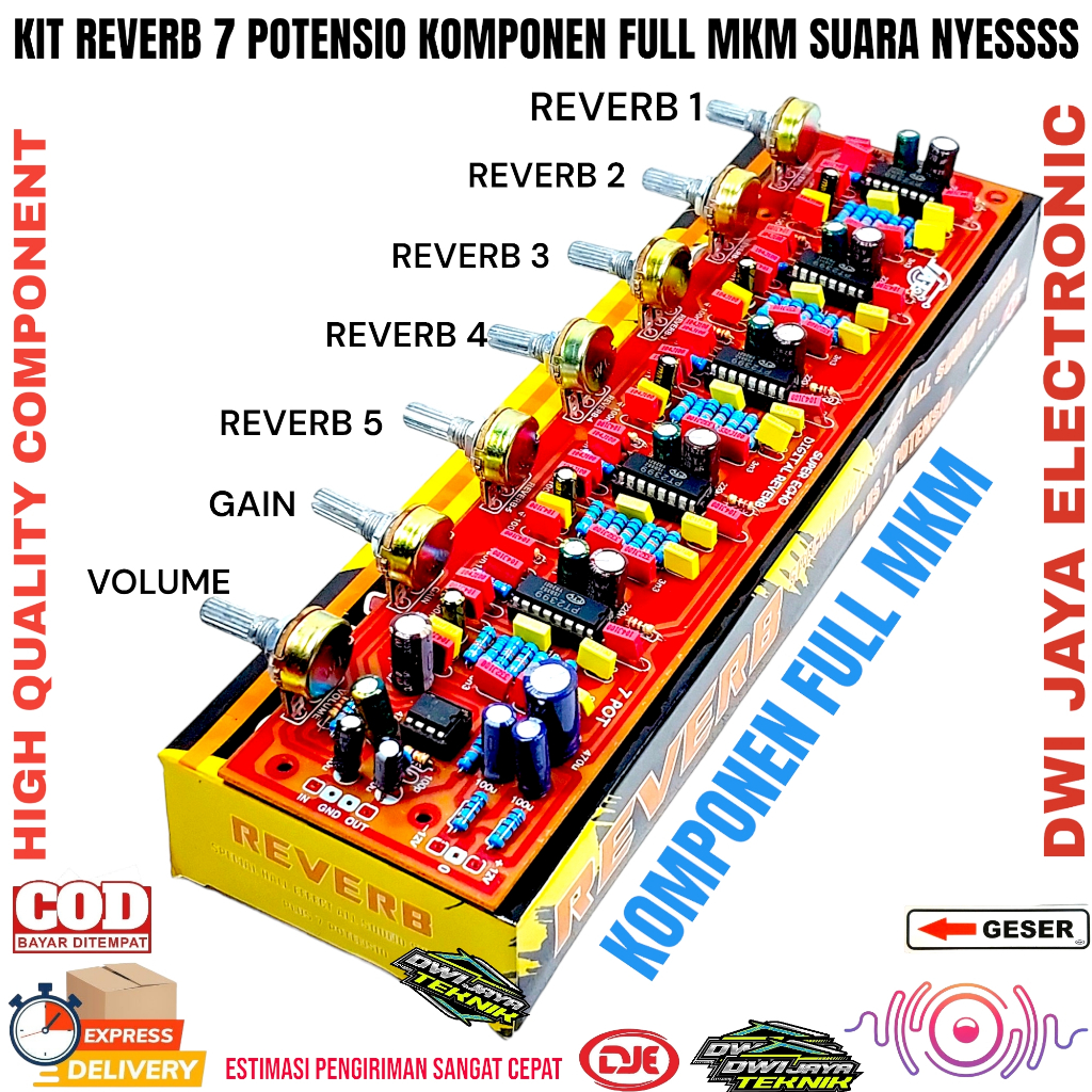 Jual Kit Echo Reverb 7 Potensio Nyeess Komponen Full MKM | Shopee Indonesia