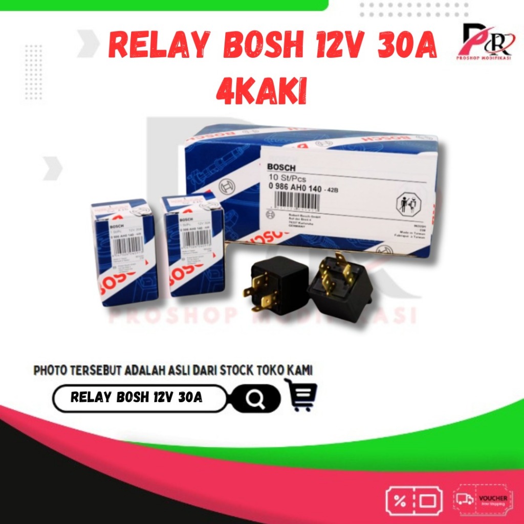 Jual Relay Bosch V A Kaki Relay Klakson Lampu Prs Relay Bosch V Kaki Riley Rilei