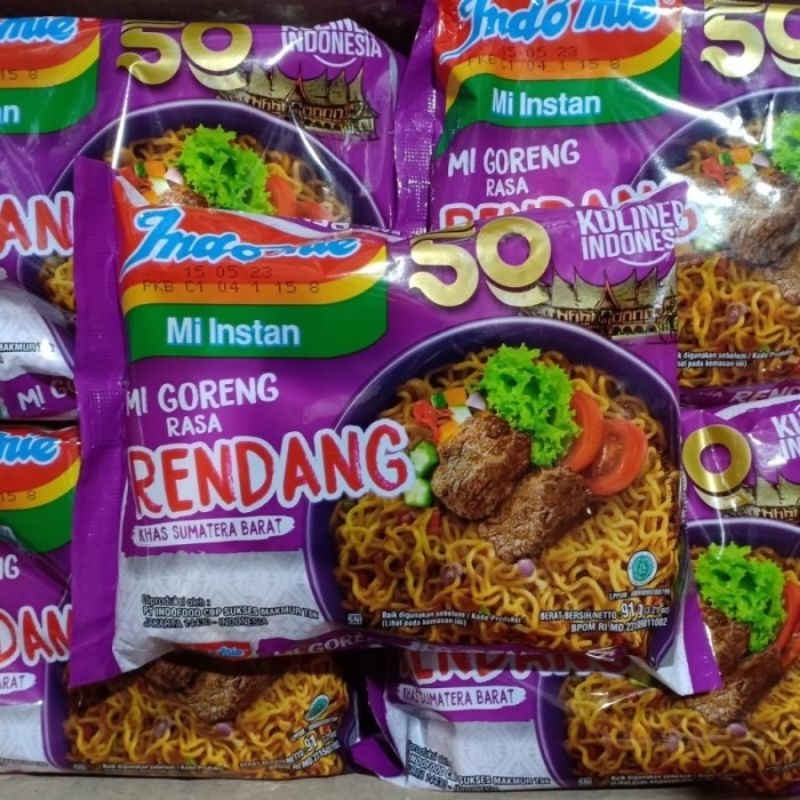 Jual Mie instan INDOMIE GORENG RENDANG 1 bks | Shopee Indonesia