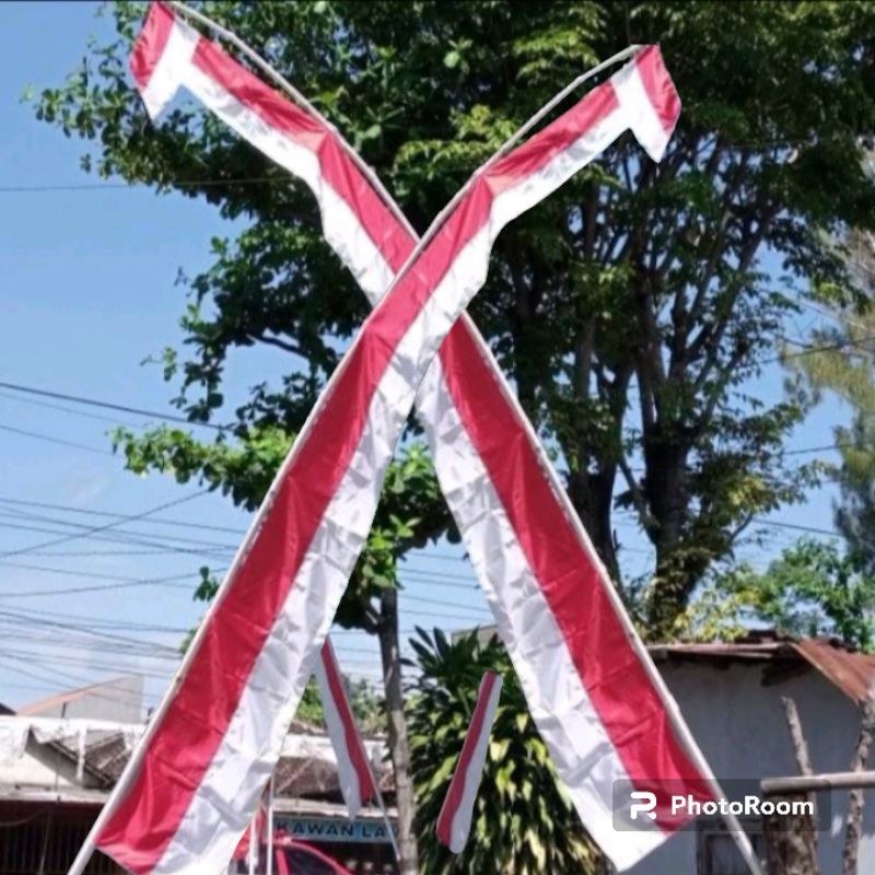 Jual Umbul-umbul Layur Merah Putih / Bendera Layur Indonesia Panjang 4m ...