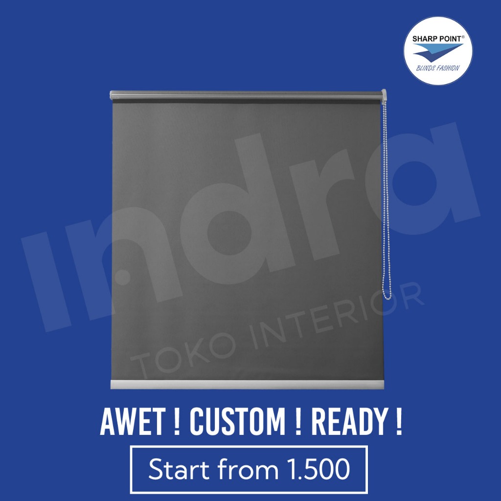 Jual Sharp Point Roller Blind Gorden Blackout 100% / Tirai Jendela ...