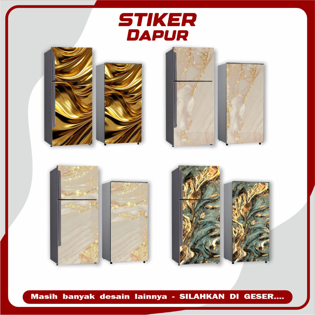 Jual Sticker Kulkas Motif Emas dan Mewah | Shopee Indonesia