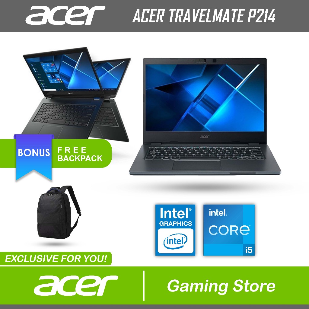 Jual ACER TRAVELMATE P214 - INTEL CORE i5 1135G7 8GB 512GB W11 14.0 ...