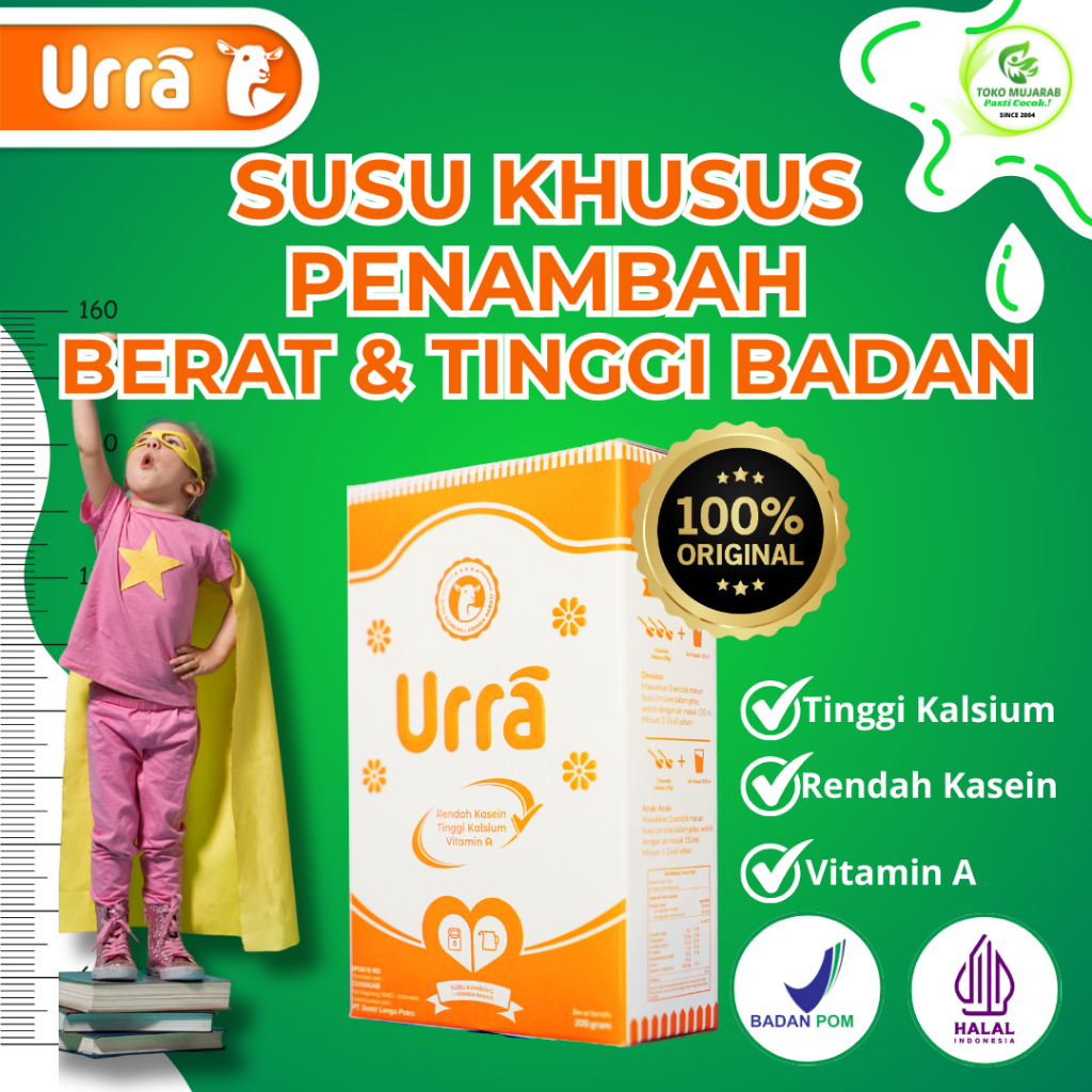 Jual URRA Susu Kambing Saneen Premium 200gr Rendah kasein Penambah ...