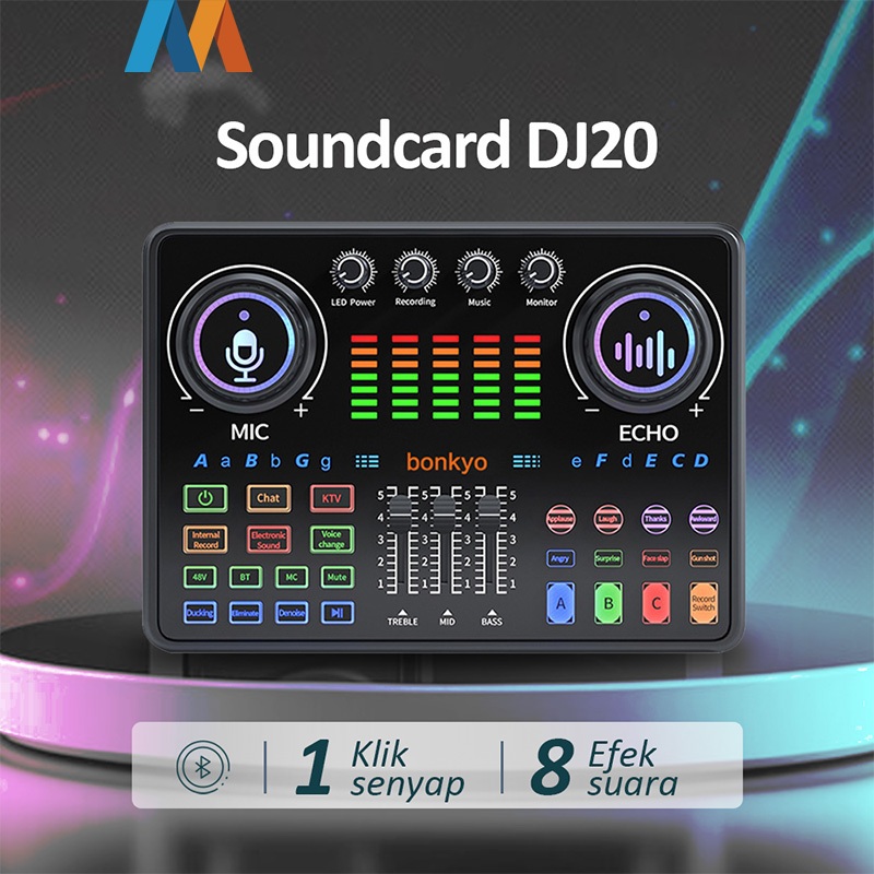 Jual Mukava Sound card DJ20 48V HiFi Perekaman Kualitas Suara