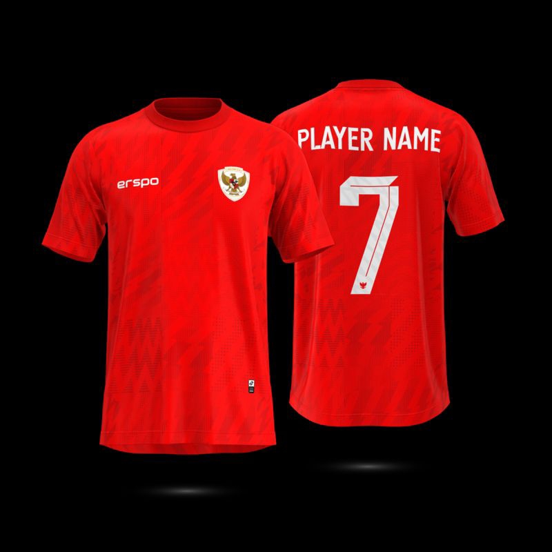 Jual ERSPO Jersey Resmi Timnas Merah Original Supporter (Jersey + Free ...