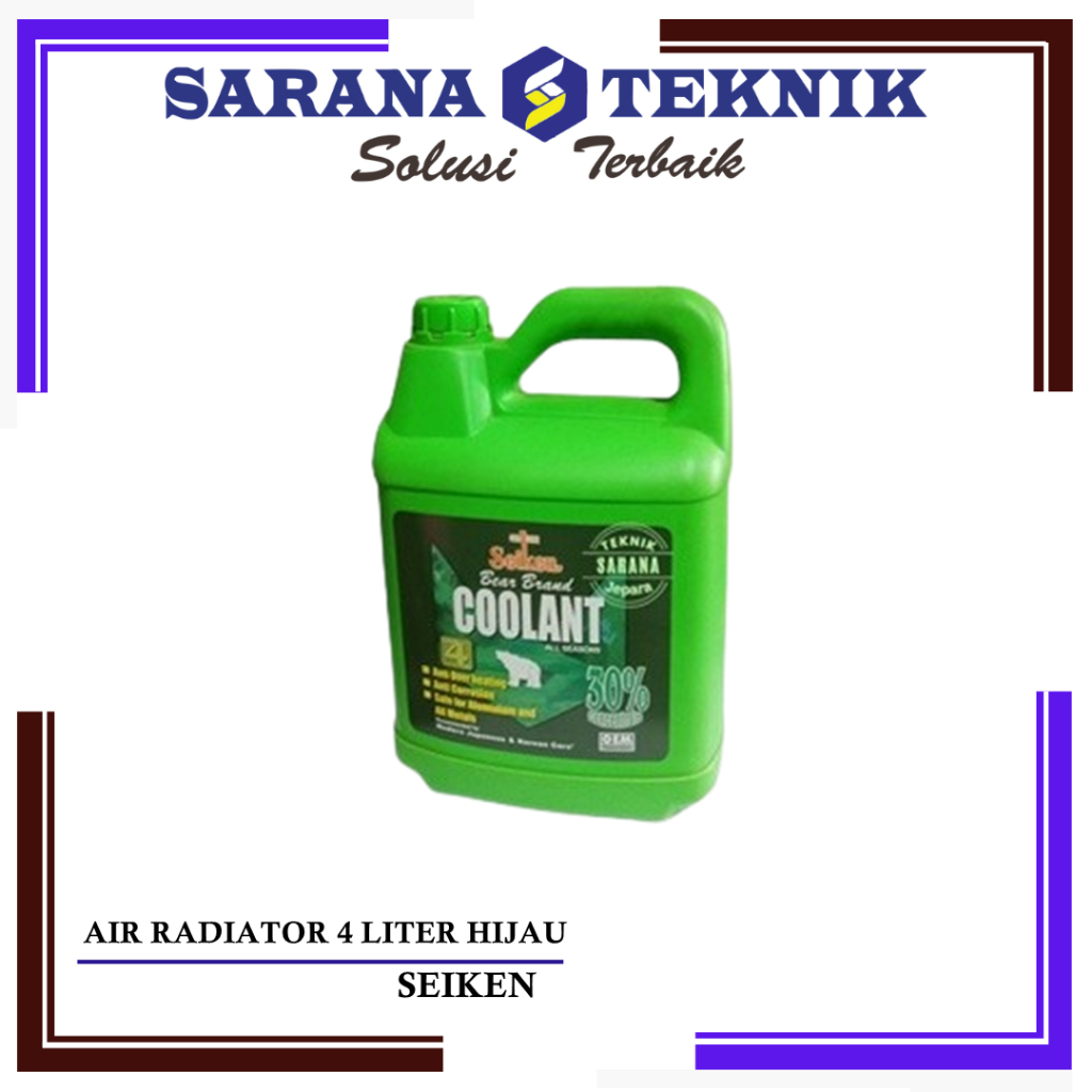 Jual Air Radiator Motor, Mobil Coolant 30% SEIKEN 4 Liter Japan Hijau ...