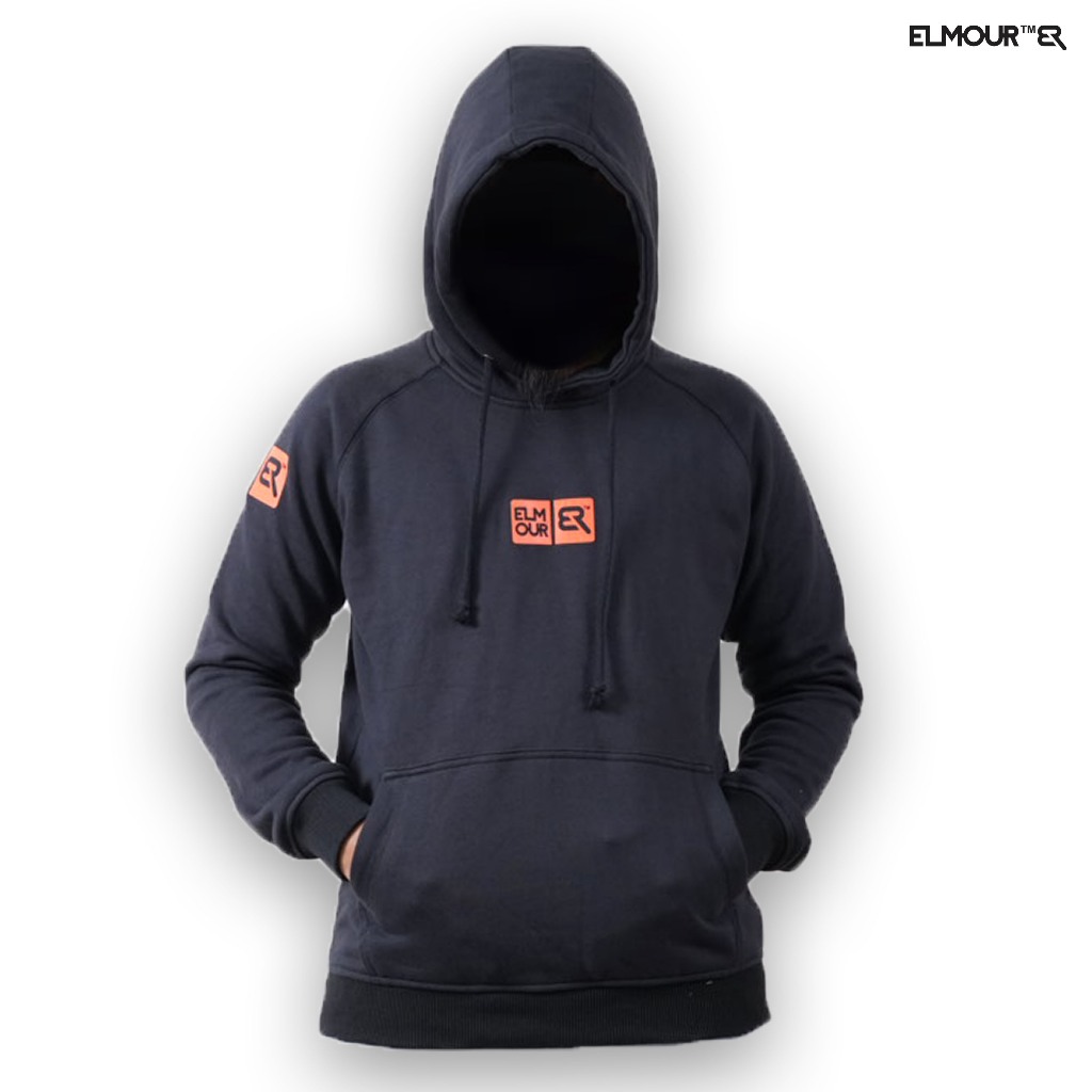 Jual Elmour Hoodie Pria Tebal 300gsm Nyaman Premium Hitam | Shopee ...
