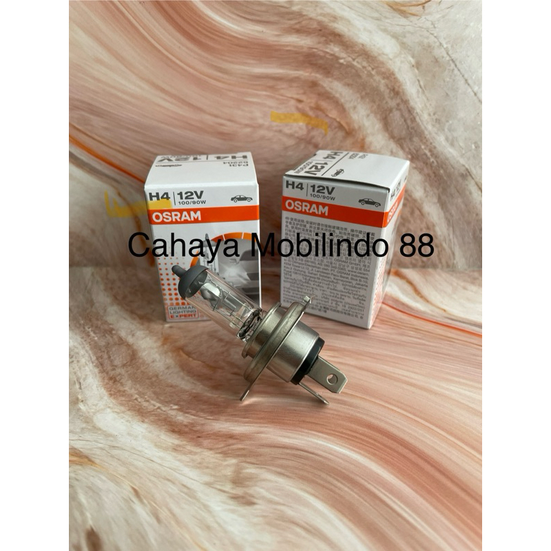 Jual Osram H4 12v 100/90w 62204 high watt Super Bright SB hi/low beam ...
