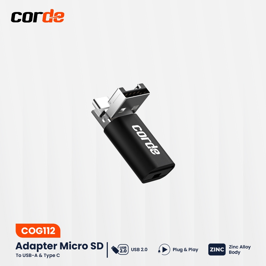 Jual CORDE Card Reader Micro SD USB-A / Type C TF SD Memory Card ...