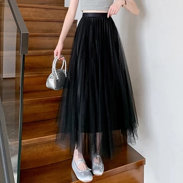 Rok Tutu 3 Lapis Bridal Premium Rok High Waist Wanita Maxi Skirt Polost Bangkok Panjang