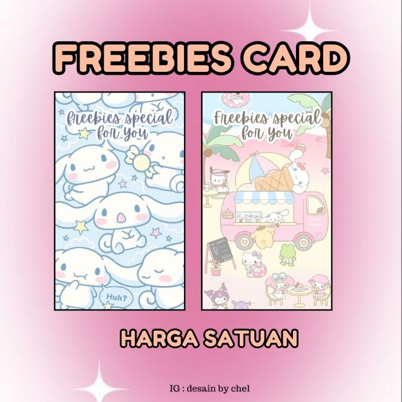 Jual [ MIN 10 PCS ] FREEBIES CARD LUCU | Shopee Indonesia